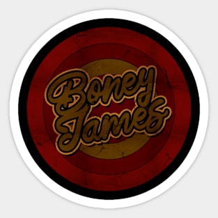 Circle Retro Boney James Sticker